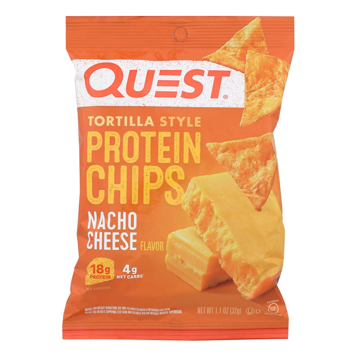 Quest Nacho Cheese Tortilla Style Protein Chips (1.1 Oz.), Pack of 8