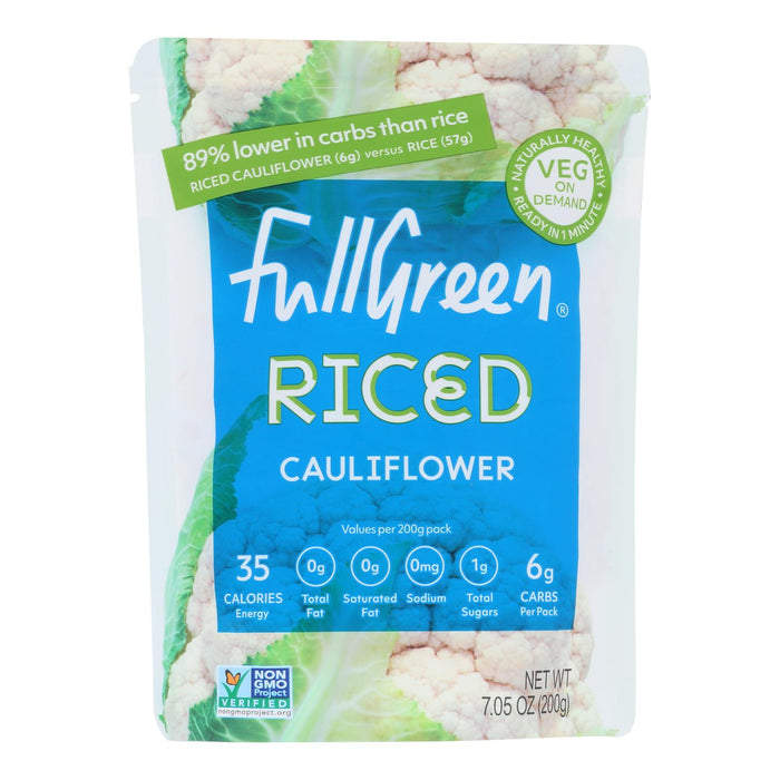 Fullgreen Riced Vegetable Cauliflower, Keto Certified, Non-GMO Verified, Gluten-Free, 6 - 7.05 Oz. Packs
