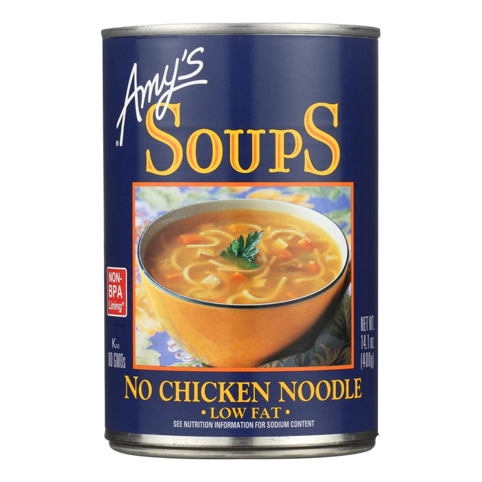 Amy's Organic Low-Fat No-Chicken Noodle Soup, 14.1 Oz (Pack of 12)