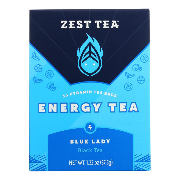 Zest Tea Black Tea Blue Lady (Pack of 6) 1.32 Oz.