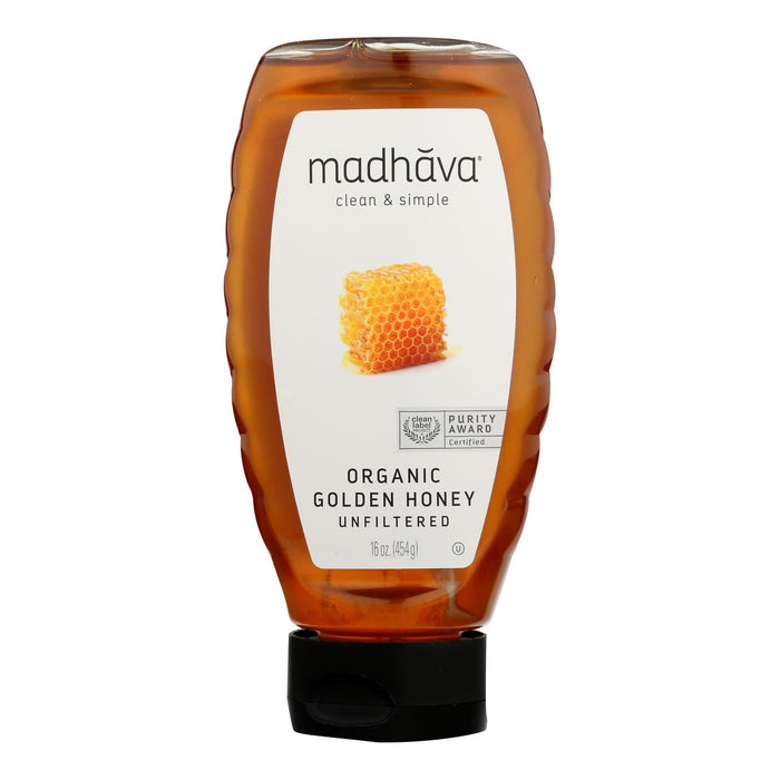 Madhava Organic Golden Squz Honey, 6 Pack - 17.6 oz.