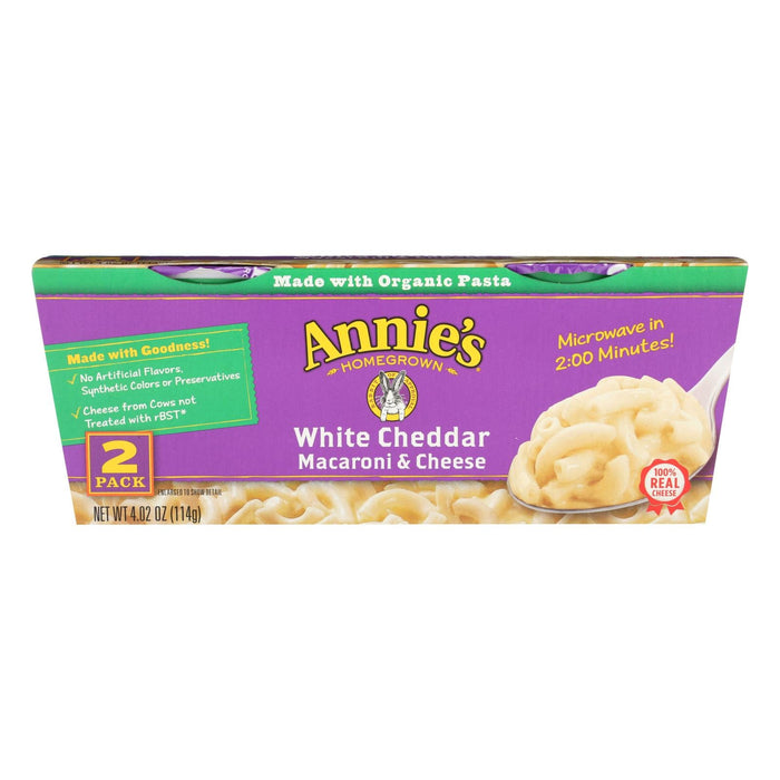 Annie's Homegrown Microwavable White Cheddar Macaroni and Cheese (Pack of 6 - 4.02 Oz. Bowls)