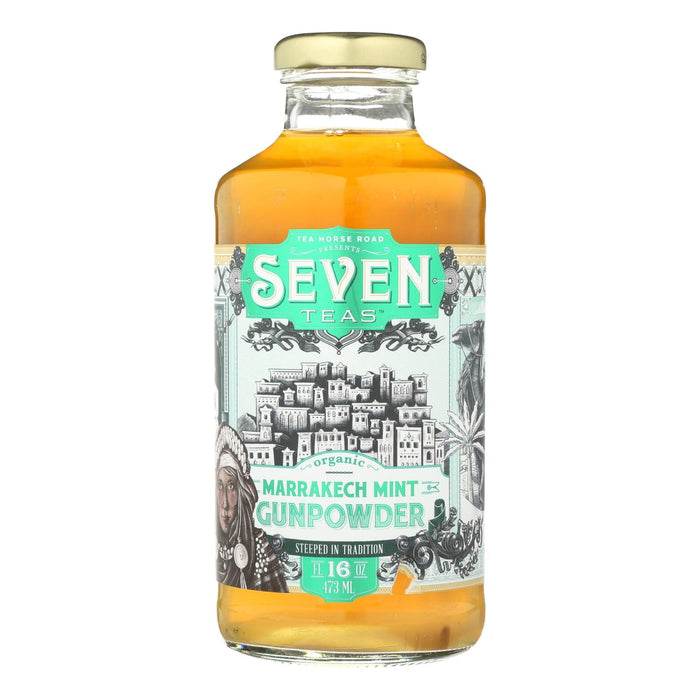 Exotic Marrakesh Gunpowder Mint Tea for a Refreshing and Crisp Brew (12 x 16 Fl. Oz.) by Seven Teas