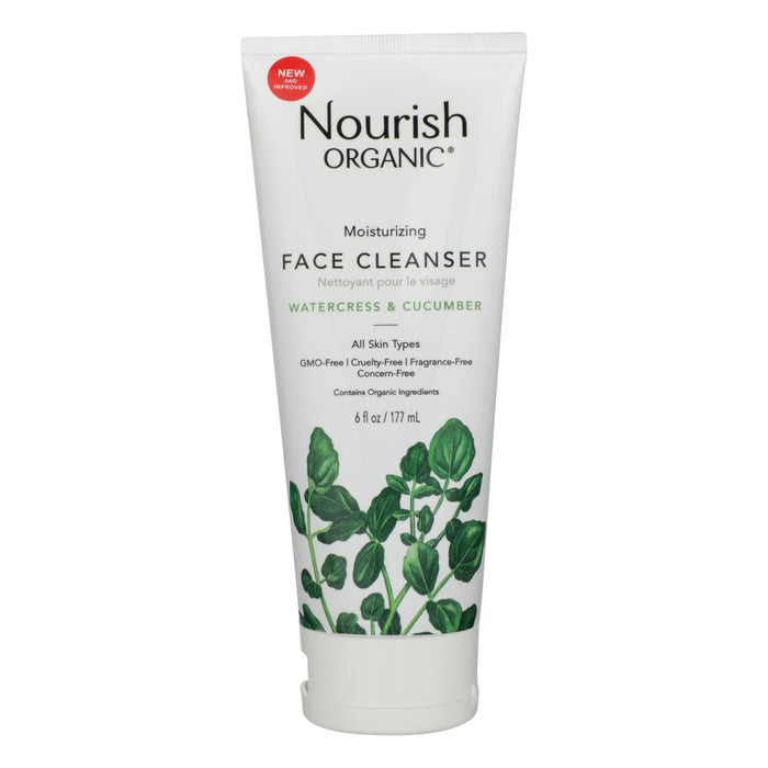 Nourish Organic Moisturizing Cream - Cucumber and Watercress Facial Cleanser (6 Oz)