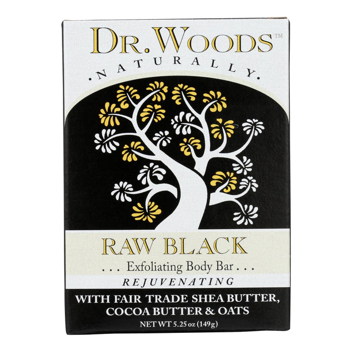 Dr. Woods Raw Black Bar Soap: Gentle Cleansing for Sensitive Skin (5.25 Oz.)