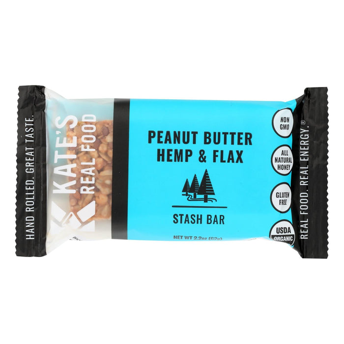 Kate's Real Food - Peanut Butter Hemp Protein Fruit & Nut Bars - Case Of 12 - 2.2 Oz