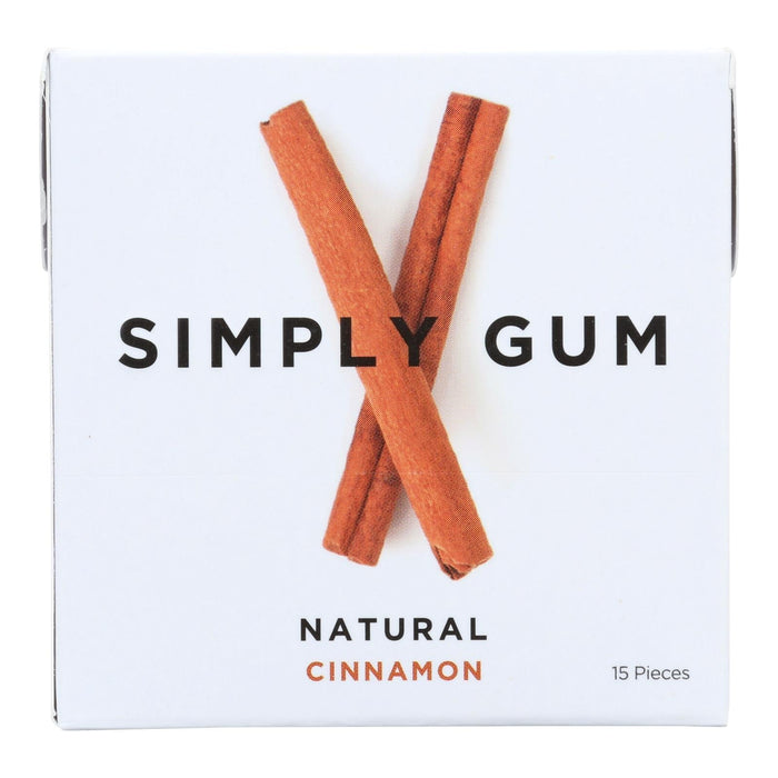Simply Gum All Natural Gum - 15 Count Cinnamon - Case of 12