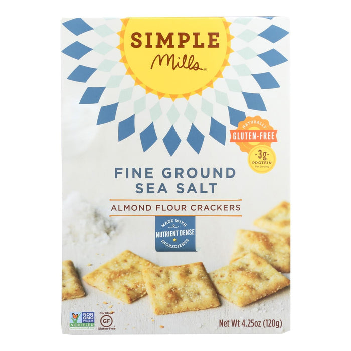 Simple Mills Almond Flour Crackers (Pack of 6 - 4.25 Oz.) - Grain-Free, Plant-Based