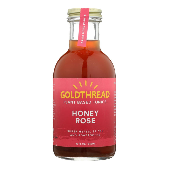 Goldthread Honey Rose Herbal Tonic (Pack of 6 - 12 Fl. Oz.) - Soothes and Relieves