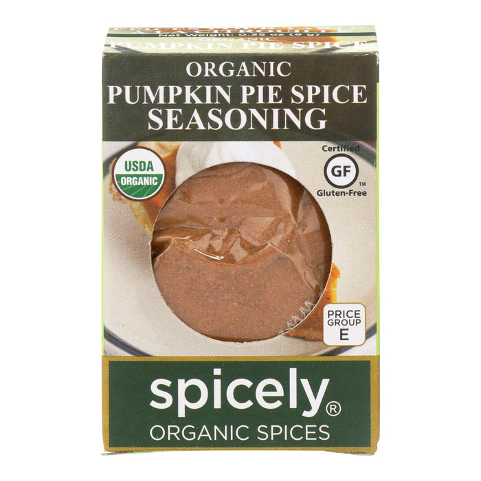 Spicely Organics Pumpkin Pie Spice: Classic Flavor, Perfectly Balanced Blend (Pack of 6 - 0.35 Oz.)