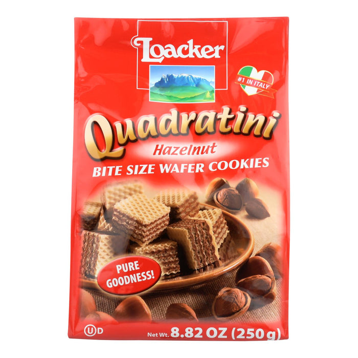 Loacker Quadratini Milk Chocolate Wafer Cookies (Pack of 6) - 8.82 Oz.