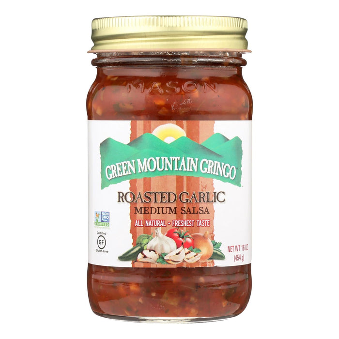 Green Mountain Gringo Medium Garlic Salsa, 16 Oz (Case of 12)