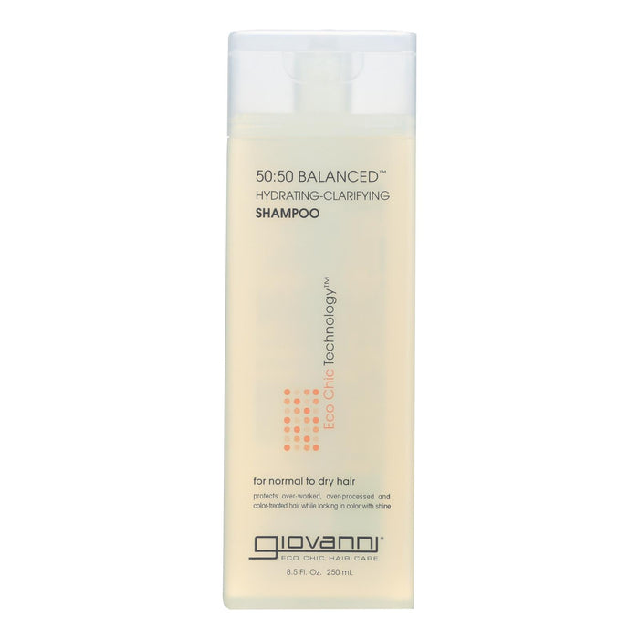 Giovanni 50/50 Balanced Hydrating-Clarifying Shampoo for All Hair Types,  8.5 Fl Oz