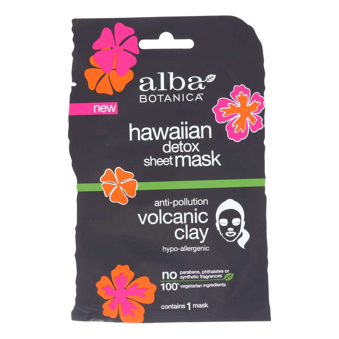 Alba Botanica Hawaiian Detoxifying Sheet Mask (Pack of 8 Sheets)