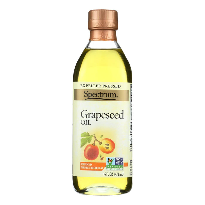 Spectrum Naturals Refined Grapeseed Oil (Pack of 12 - 16 Fl Oz.)