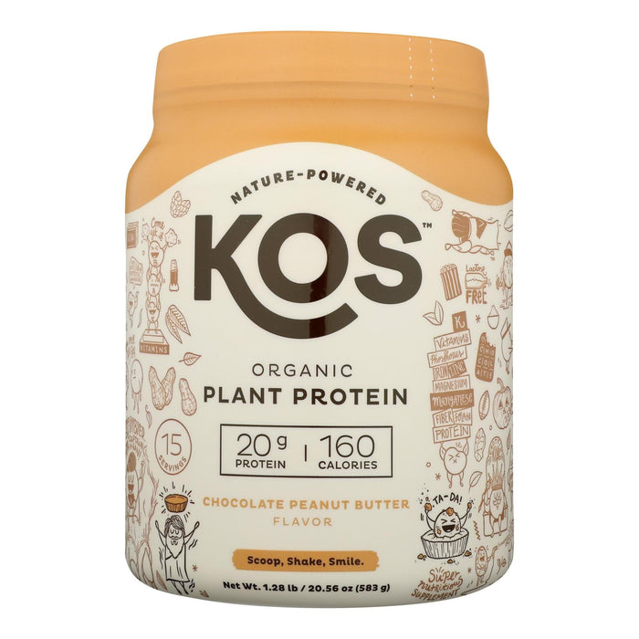 KOS Plant Protein Chocolate Peanut Butter - 20.56 Oz.