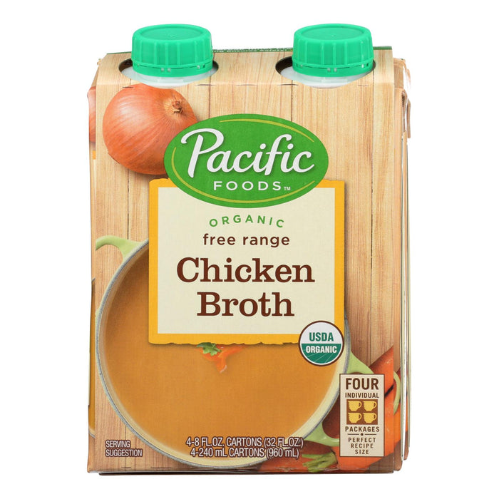 Pacific Natural Foods Free Range Chicken Broth, 8 Fl Oz Pack of 6