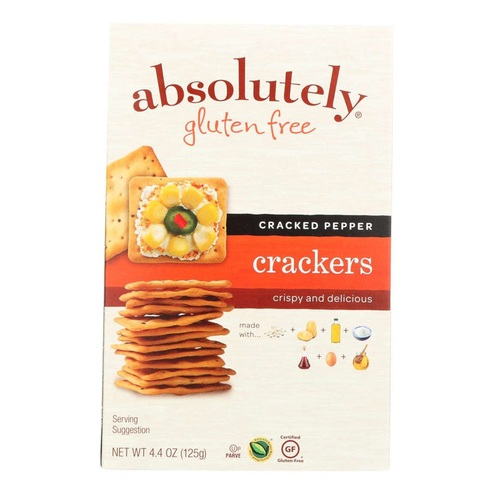 Absolutely Gluten Free Crackers - Cracked Pepper Flavor (12 Pack) - 4.4 Oz. Each