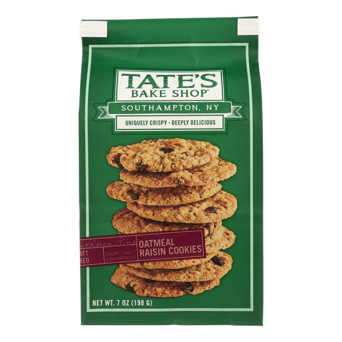 Tate's Bake Shop Oatmeal Raisin Cookies, 7 Oz, Pack of 12