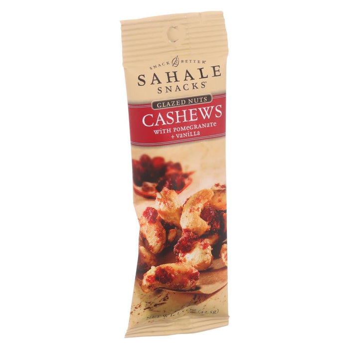Sahale Snacks Glazed Cashews with Pomegranate and Vanilla (Pack of 9, 1.5 Oz Each)