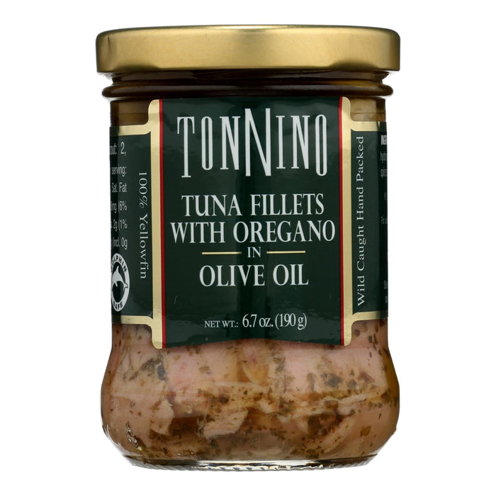 Tonnino Tuna Fillets with Oregano Olive Oil (Pack of 6 - 6.7 Oz.)