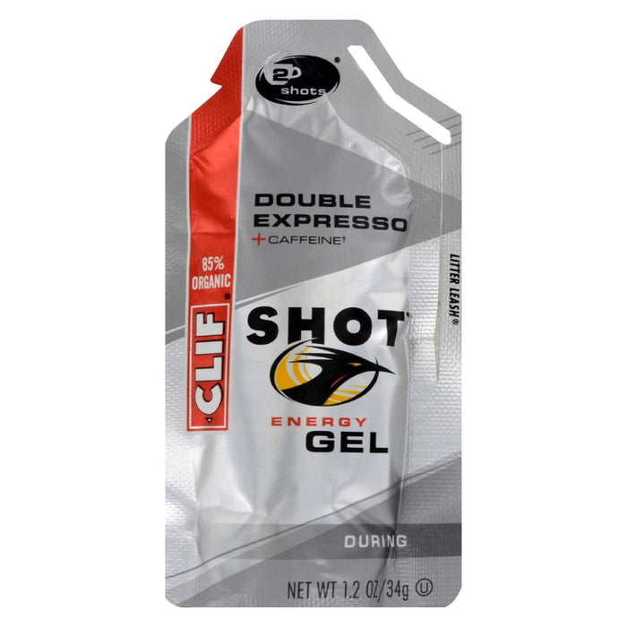 Clif Bar Organic Double Espresso Energy Gel Shot (Pack of 24) - 1.2 Oz.