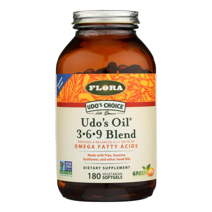 Udo's Oil 369 Blend: Essential Fatty Acid Supplement for Health and Wellness (180 Sgels)