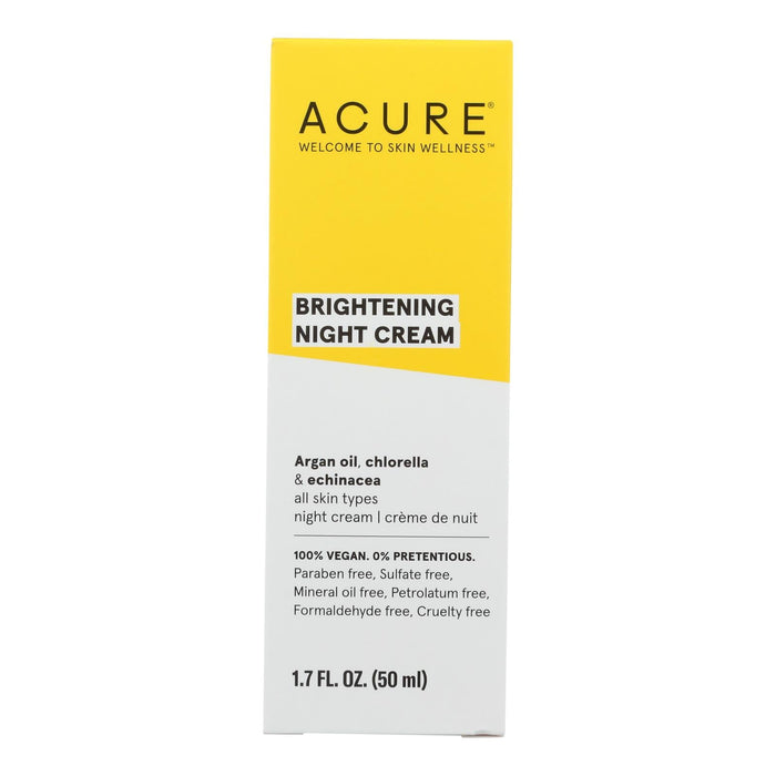 Acure Night Cream (1.75 Fl Oz) with Argan Oil and Chlorella for Rejuvenation