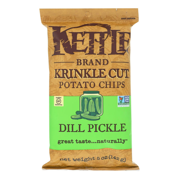 Kettle Brand Dill Pickle Krinkle Cut Potato Chips (15 x 5 Oz. Bags)