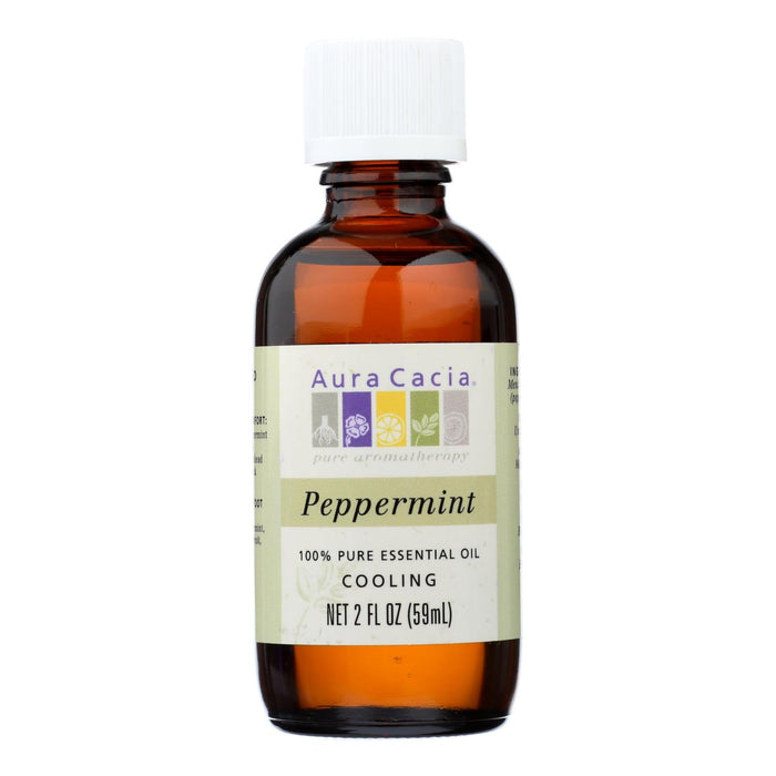 Aura Cacia Pure Peppermint Essential Oil, 2 Fluid Ounces