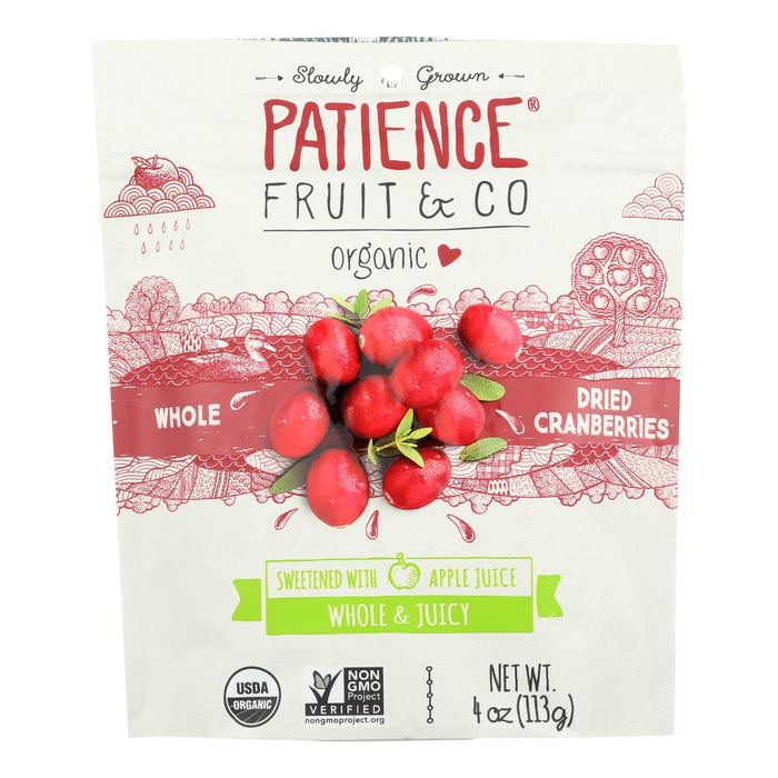 Patience Fruit & Co Dried Whole Cranberries (8 Pack - 4 Oz. Bags)