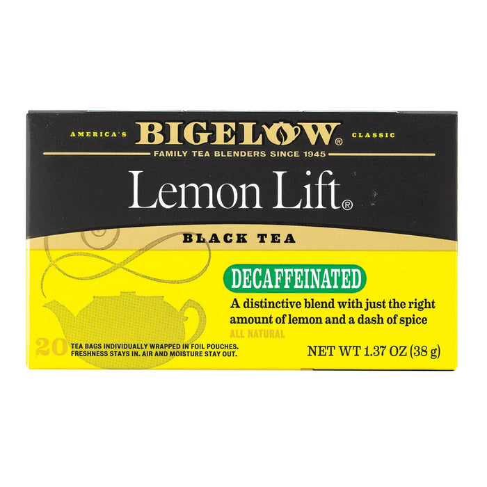 Bigelow Lemon Lift Decaf Black Tea, 20-Count Tea Bags (Pack of 6)