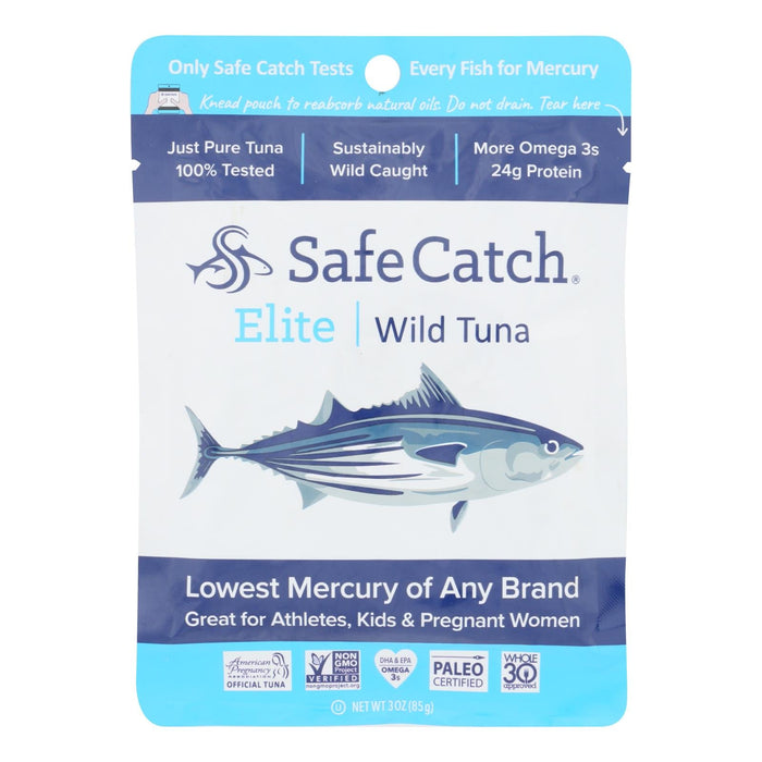 Safe Catch Elite Wild Tuna in BPA-Free Cans | Pack of 12 | 3 Oz Each