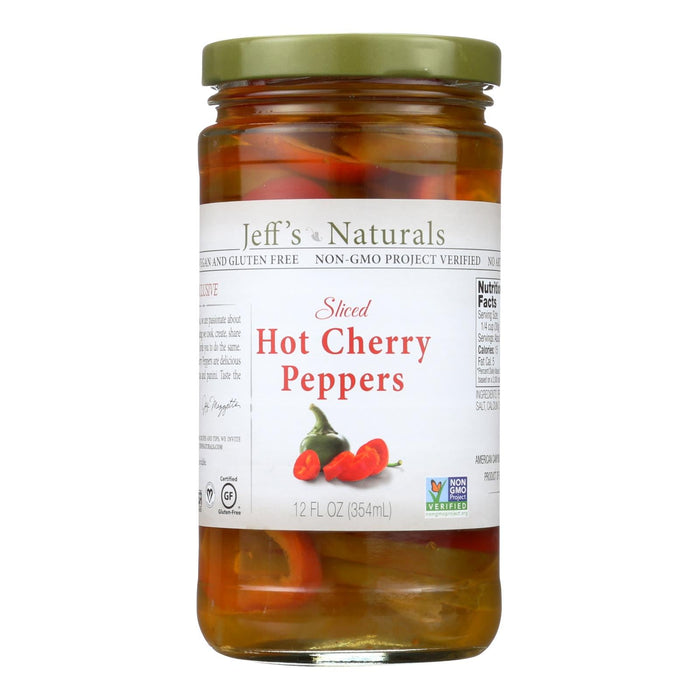 Jeff's Natural Hot Cherry Pepper, 6 Pack, 12 oz