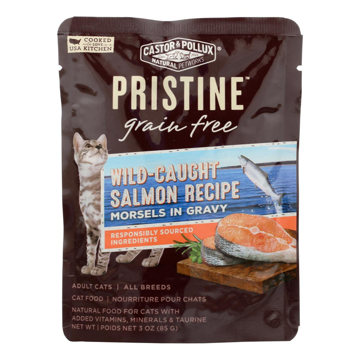 Castor & Pollux Pristine Grain-Free Wild-Caught Salmon Recipe Wet Cat Food (24 x 3 Oz.)