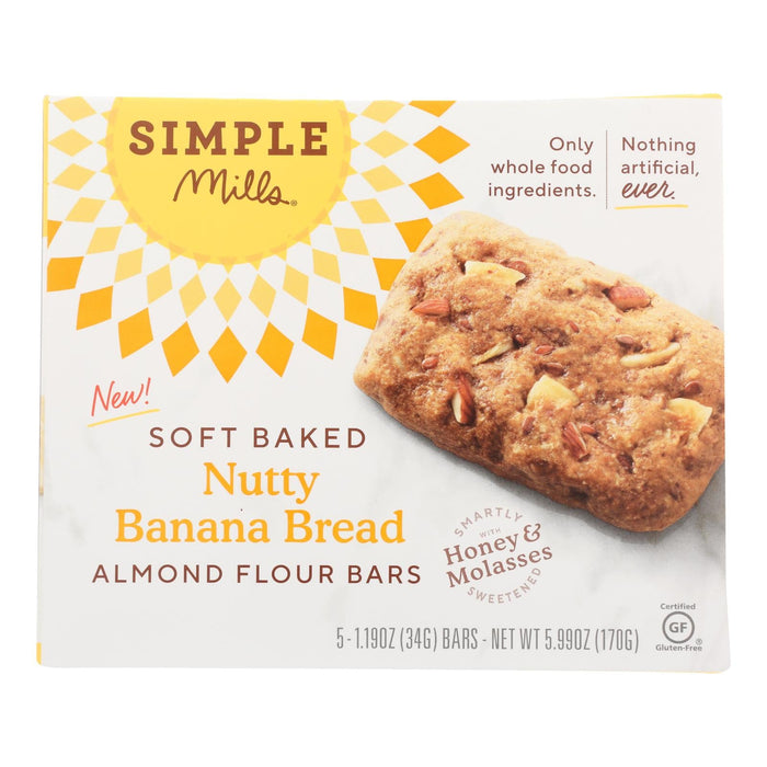 Simple Mills Banana Nut Bread, Soft-Baked, 5.99 Oz. (Pack of 6)