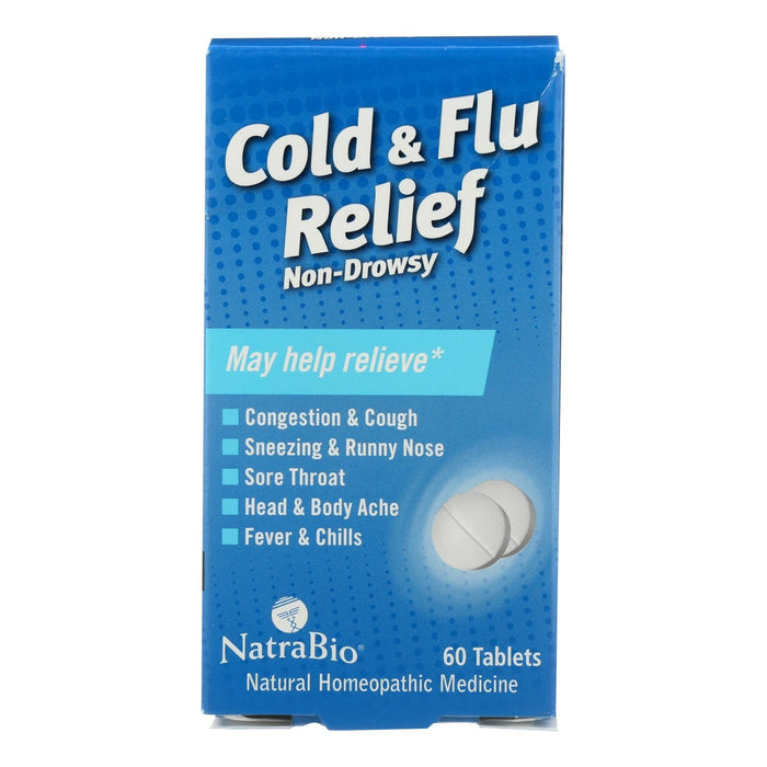 Natrabio Cold and Flu Relief, Non-Drowsy, 60 Tablets