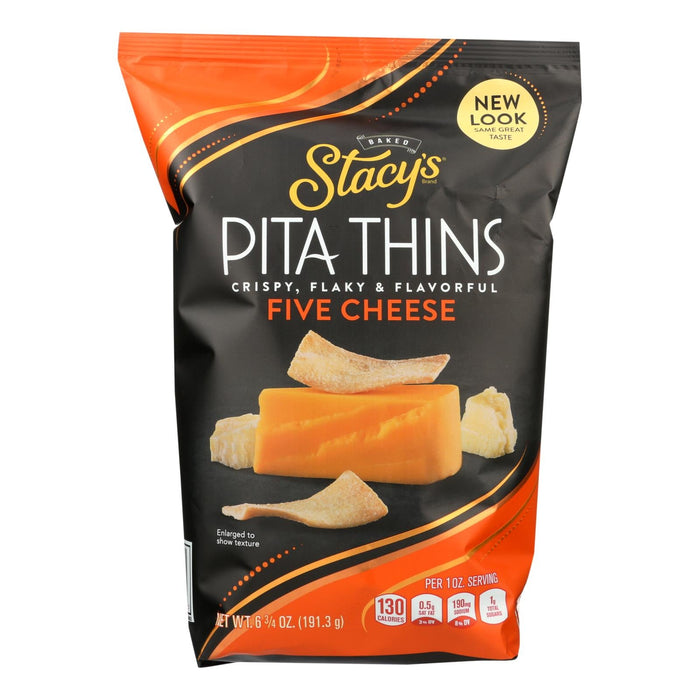 Stacy's Pita Chips: Savory 5-Cheese Flavor, Perfect for Snacking - Pack of 8