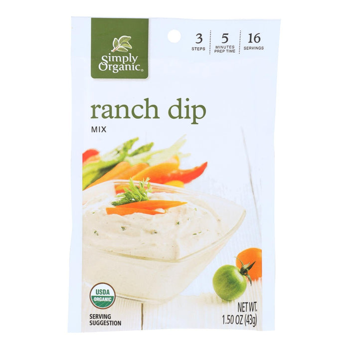 Simply Organic Ranch Dip Mix, 1.5 Oz. (Case of 12)