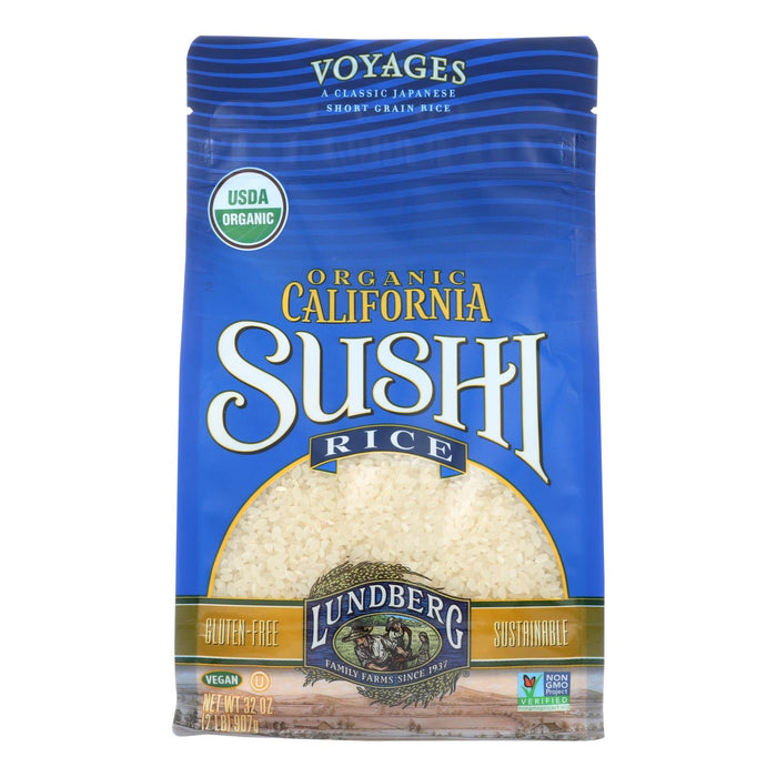 Lundberg Family Farms Organic Sushi White Rice, Pack of 6 - 2 Lbs.