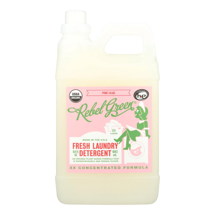 Rebel Green Laundry Detergent (Pink Lilac), 4 Pack - 64 Fl Oz