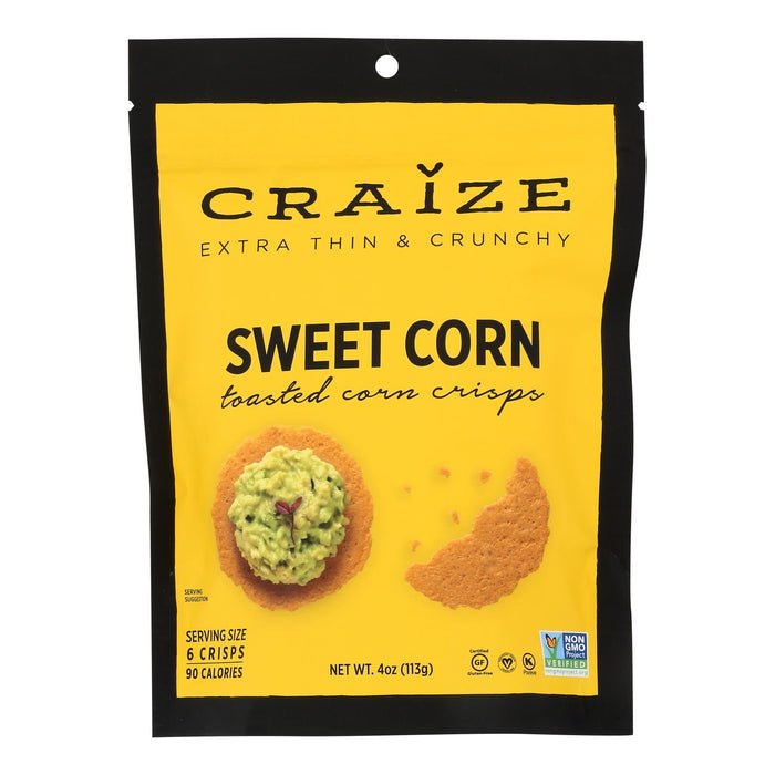Craize Sweet Toasted Corn Crisps, 4 Oz. (Pack of 6)