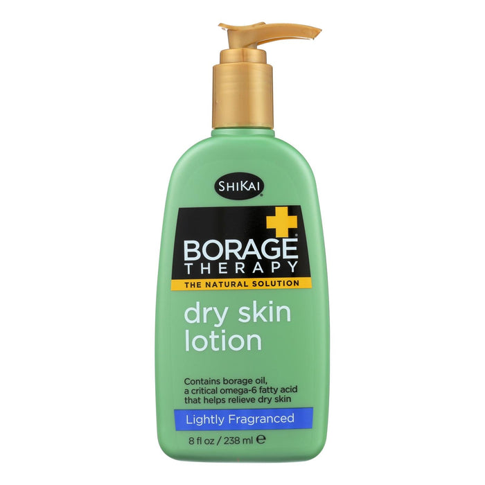 Shikai Products Borage Therapy Dry Skin Lotion - Lightly Fragranced, 8 Fl Oz