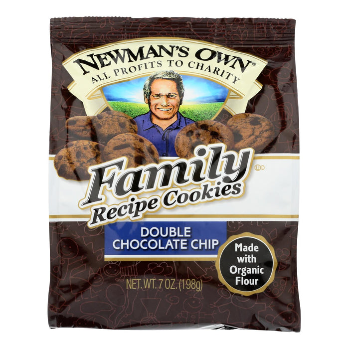 Newman's Own Organics Double Chocolate Chip Cookies - Organic, Pack of 6 - Rich, Decadent Indulgence (7 Oz. Each)