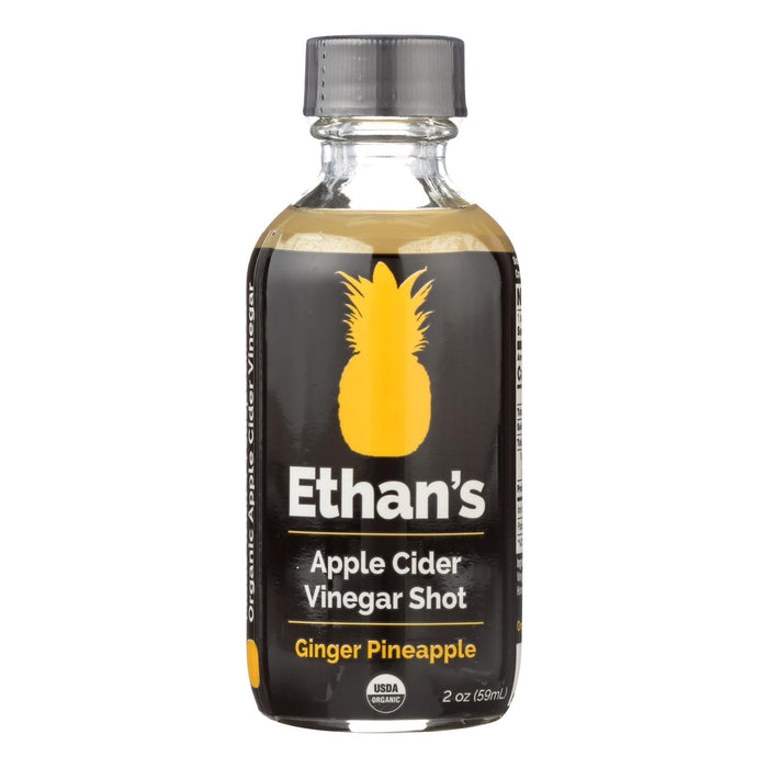 Ethan's Daily Detox Apple Cider Vinegar Ginger Shot (Pack of 6 - 2 Fl Oz)