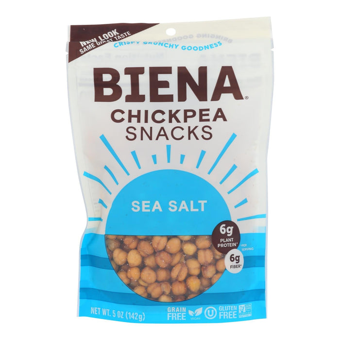 Biena Chickpea Snacks - Sea Salt, 5 Oz., 8 Pack