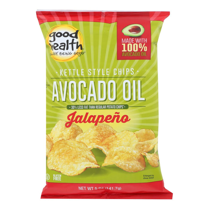 Good Health Kettle Chips: Avocado Oil Jalapeno, 5 Oz (Pack of 12)
