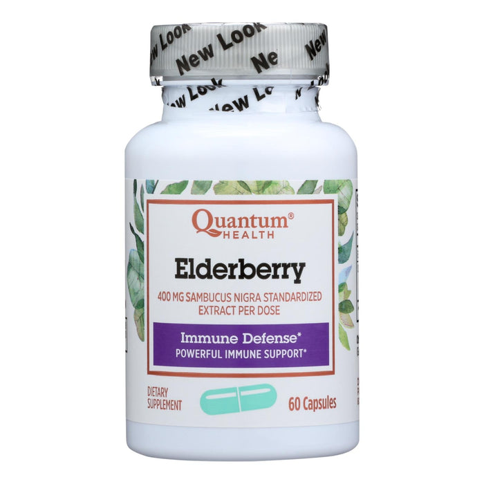 Quantum Elderberry Immune Defense Extract: 60 Capsules, 400mg Each