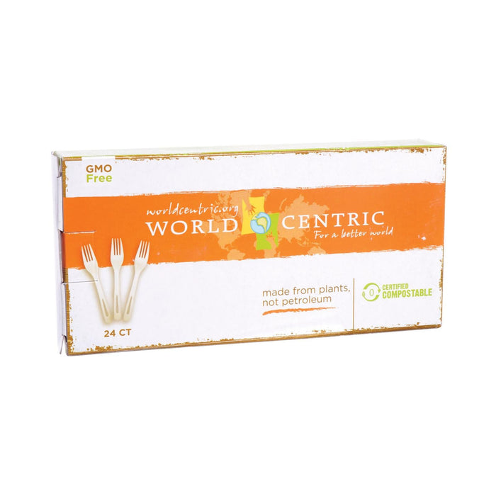 World Centric Compostable Cornstarch Fork (12-Pack, 24-Count)