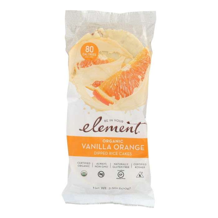 Element Organic Vanilla Orange Dipped Rice Cakes (Pack of 6 - 3.5 Oz.)